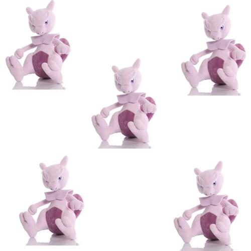 5pcs/lot Cartoon Anime peripheral Pokemons Mewtwo Stuffed toys filling Dolls kawaii room decor collect boy girl halloween Gifts
