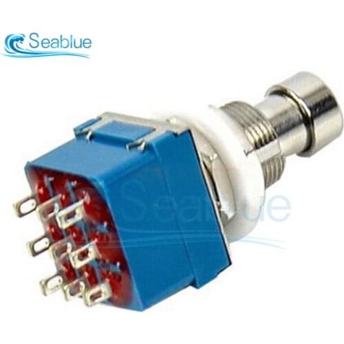 1Pcs 3PDT 9-Pin Foot Switch For Guitar Effects Pedal Box Stomp Foot Metal Switch True Bypass Guitar Accessories