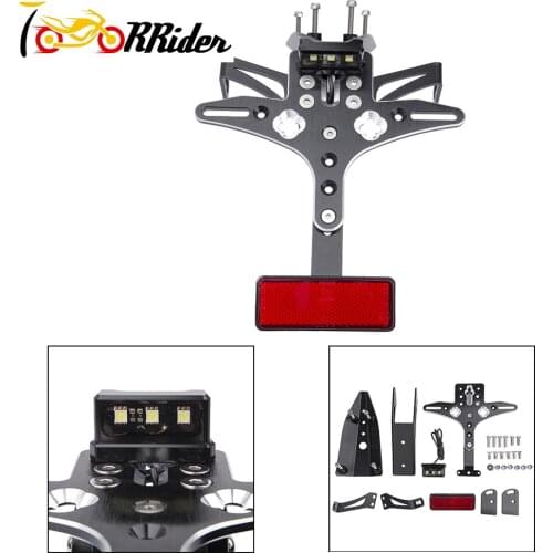 Motorcycle License Plate Aluminum Mount Bracket Adjusted Number Holder Registration Plate Holder for DUCATI 1199/899