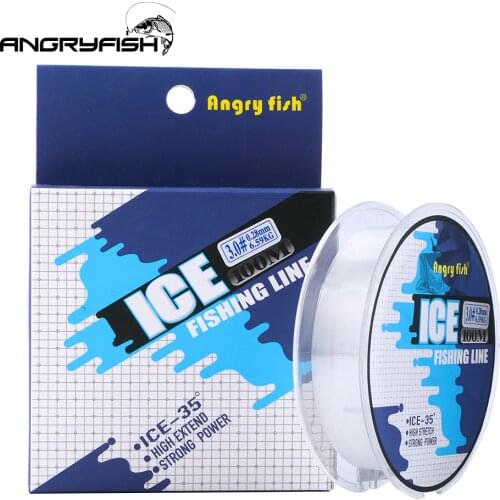 Angryfish Ice Fishing Line 100m Winter Fishing Nylon Line Monofilament Super Strong Nylon Line