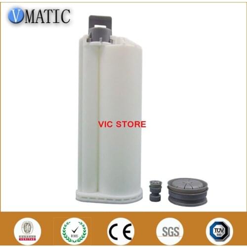 Free Shipping 2Pcs AB Epoxy Gun Cartridge 50 ml Syringe 10:1 Two Component Caulking Cartridge 10:1