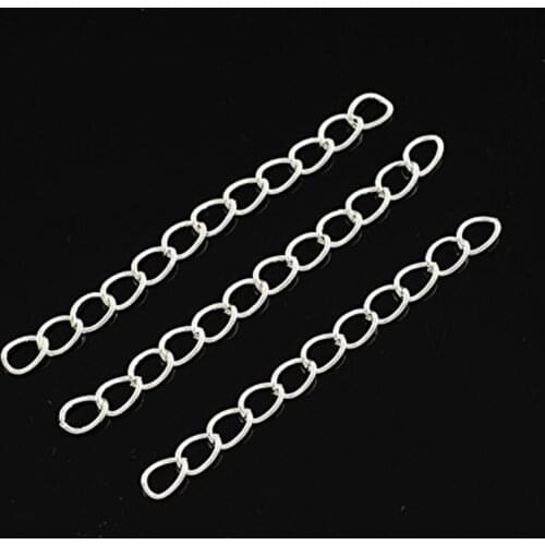 50pcs Silver Plated Extended Chain for Jewelry DIY Making Bracelet Necklace Accessories Craft Findings