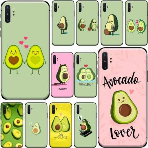 Cartoon Cute Avocado Phone Case For Samsung Galaxy S8 S9 S10 Plus S10E Note 3 4 5 6 7 8 9 10 Pro Lite cover