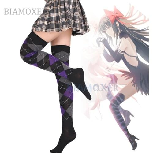 Puella Magi Madoka Magica Homura Akemi Cosplay Socks tights Costume