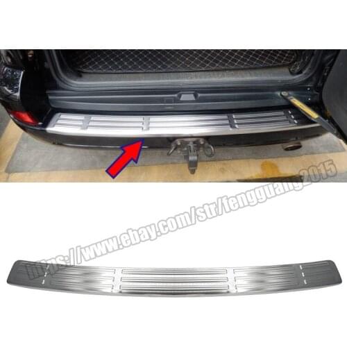 For Toyota Land Cruiser Prado FJ120 2003-2009 stainless steel Silver Rear Bumper Protector Sill Plate Cover Trim
