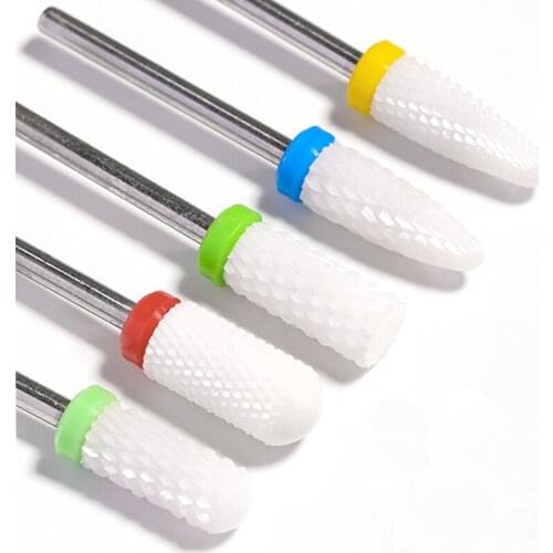 Ceramic Carbide Nail Drill Bit Rotate Burr Milling Cutter Nail Bits Electric Drill Machine For Manicure Pedicure Files Tools