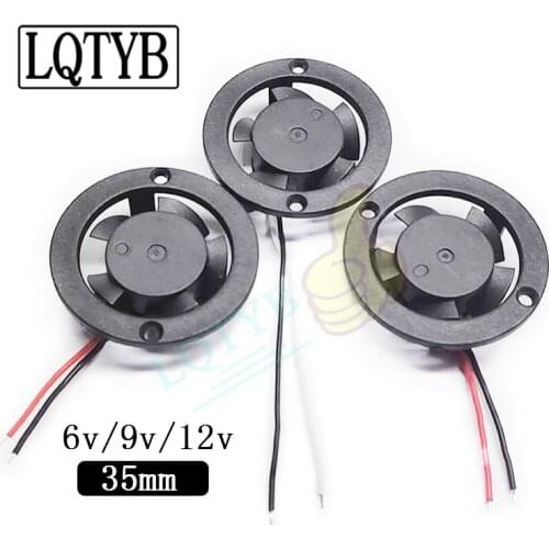 Hydraulic LED radiator for car and motorcycle headlight lamp radiator 6V/9V/12V exhaust fan outer diameter 32mm/35mm/40mm 5 fans