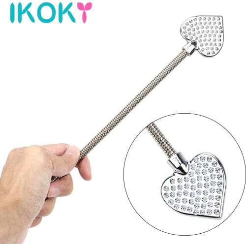IKOKY Bendable Whip Stainless Steel Spanking Couple Flirting Role Play SM Slave Tool Adult Game Sex Toy For Man Woman Bondage