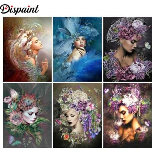 Dispaint Art 5D Diy Diamond Painting "Beauty hair accessories" Diamond Pictures Cross Stitch 3D Rhinestone Embroidery Decor