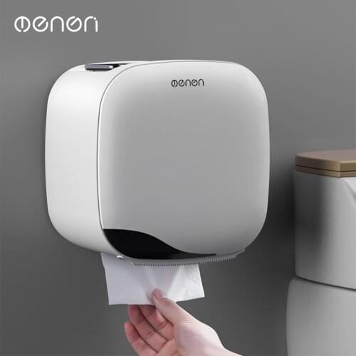Wall-mounted toilet paper box free punch roll paper tube toilet paper box waterproof toilet paper storage box household
