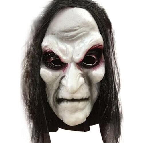 Halloween Zombie Mask Props Grudge Ghost Hedging Zombie Mask Realistic Masquerade Halloween Mask Long Hair Ghost Scary Mask