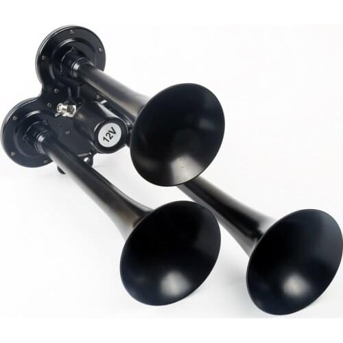 Metal Inline 12V/24V 150DB Three Triple Trumpet Air Train Semi Truck Horn