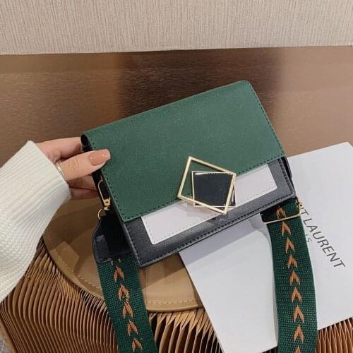 2021 Fashion Trend Womens New Texture Shoulder Bag Casual Small Square Bag Wild Crossbody Messenger Handbags Solid Color Tote