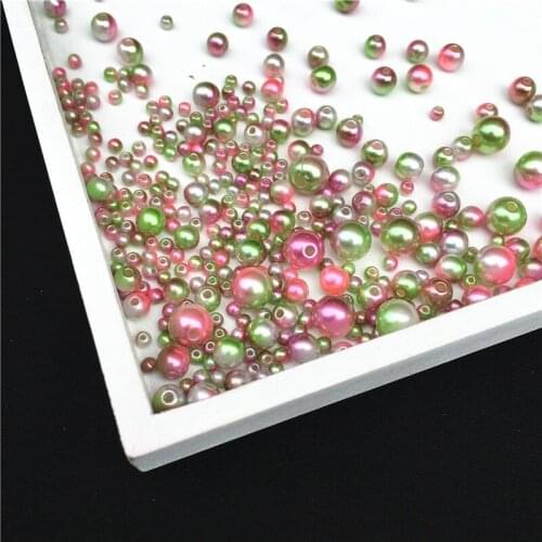 Mulit Color Round Imitation Garment Pearl With holes For DIY Art Necklace Fashion Jewelry Making Accessories 3/4/5/6/8mm