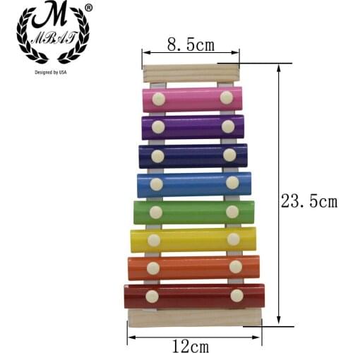 M MBAT Toddler Music Instrument Toy Wooden Frame Xylophone Children Kids Toys Baby Funny Early Educational Gifts With 2 Mallets