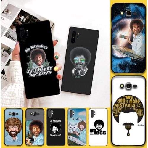 CUTEWANAN Bob Ross No Mistakes Custom Soft Phone Case For Samsung Note 7 8 9 10 Lite Plus Galaxy J7 J8 J6 Plus 2018 Prime