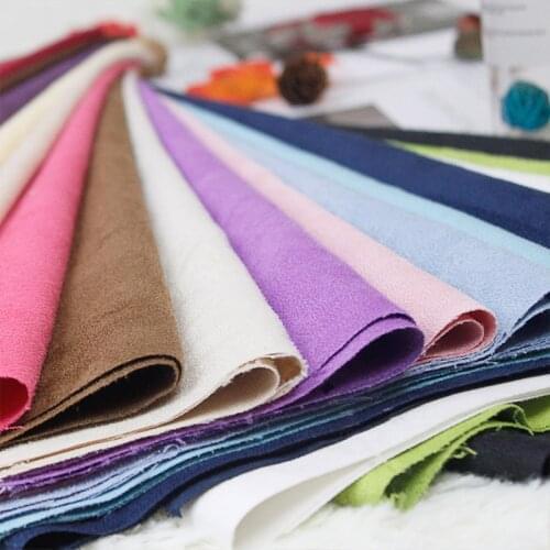 NEW Faux Suede PU Leather Fabric For Garment Waterproof Synthetic Leather Fabric DIY Sewing Material