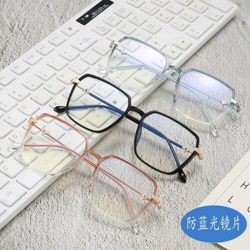 TR90 Anti Blu Ray Glasses Frame Large square Frame Large Size Fashion Computer Goggles Cross Border Womens Anti Blu Ray Glasses