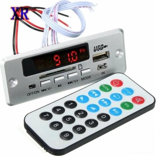 DC 12V/5V MP3 Decode Board LED USB AUX FM bluetooth Radio Amplifier With Remote