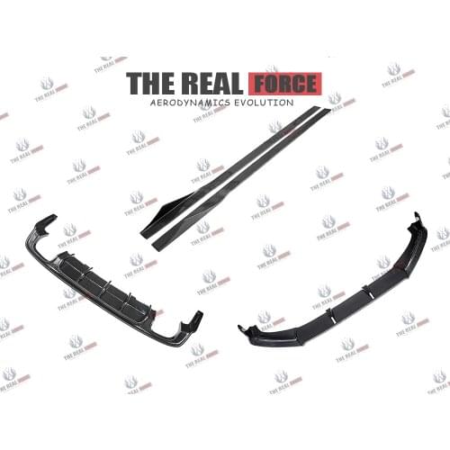 Suitable For 17-18 Audi S4 TRF-CT Carbon Fiber Full Lip Body Kit - Front Rear Lip Diffuser Side Skirts
