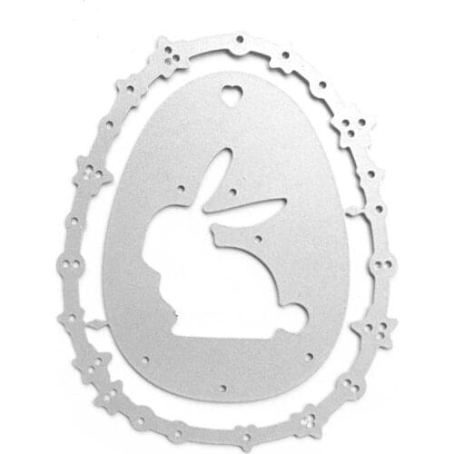 Happy Easter Rabbit Egg Metal Cutting Dies Stencil Scrapbooking DIY Album Stamp Paper Card Embossing
