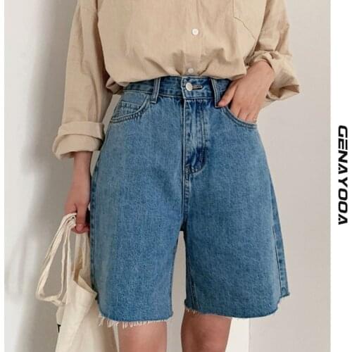 Streetwear Biker Shorts Women High Waist Denim Short Jeans Korean 2021 Summer Cool Ladies Short Feminino Fashion