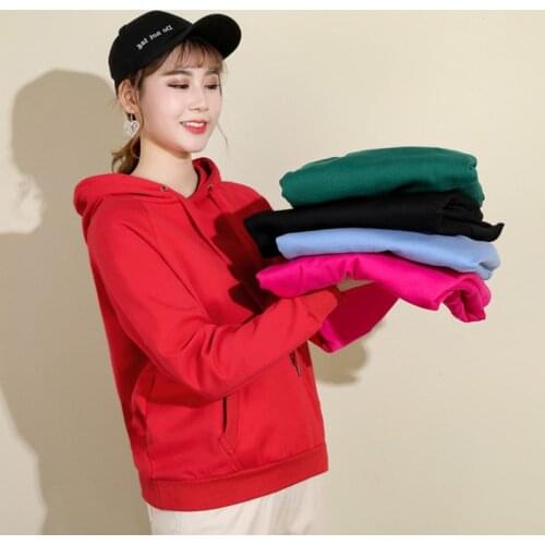 Harajuku Hoodie Sweatshirt Women Pullover Loose Hooded Sweatershirt Female Solid Color Womens Sweatershirt Hoodies For Girls