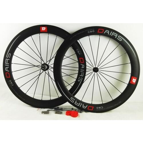 DAIRS 700c carbon road wheels 60x23mm UD matte wheels carbon road cilncher wheels powerway R13 hubs 18 21 G3 road bicycle