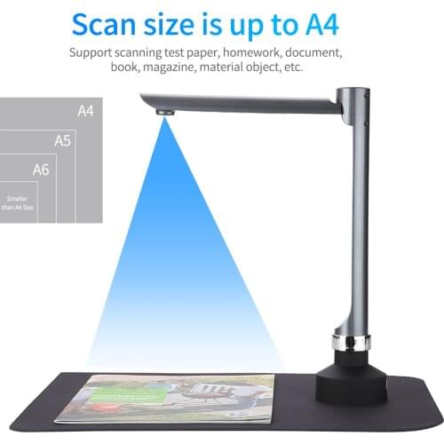 F60A USB Document Camera Scanner 5 Mega-Pixel HD Camera A4 Capture Size with LED Light Teaching Software for Teacher Education