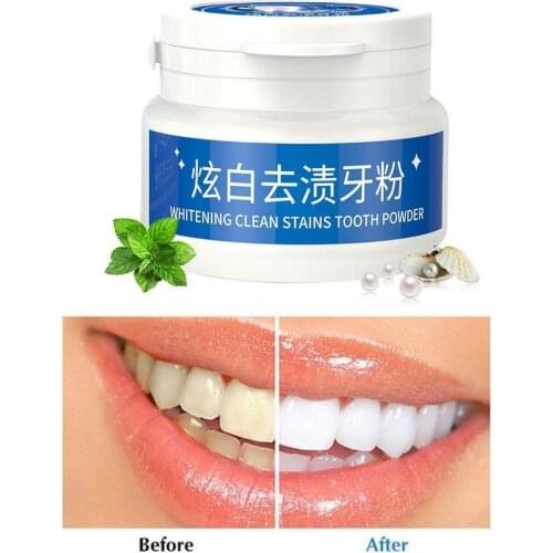 1Pcs 30g Whitening Clean Stains Tooth Powder Protect Oral Stains Teeth Fresh Care Cleaning Breath Bright Remove Tooth 2021 G0J8