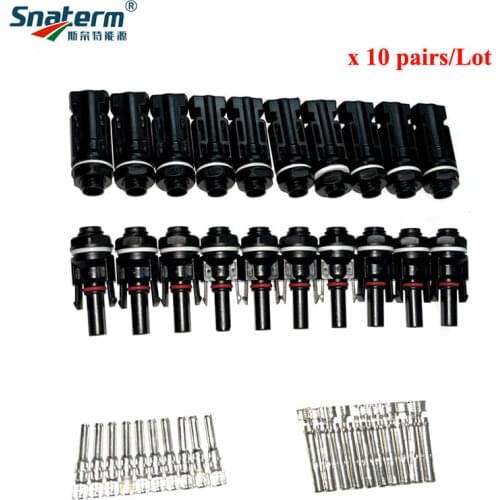 10 pairs/lot Solar Panel Mount Connector Solar PV Panels Coupler Connectors For Combiner Box with rear thread to put in frame