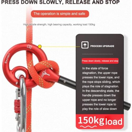 150kg Descender Outdoor Rock Climbing 9-Ring Downhill Rappelling Equipment Camping Accessories