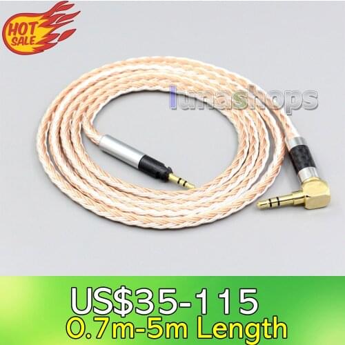 LN006721 16 Core Silver Plated OCC Mixed Earphone Cable For Sennheiser HD598se HD559 hd569 hd579 hd599 hd558 hd518