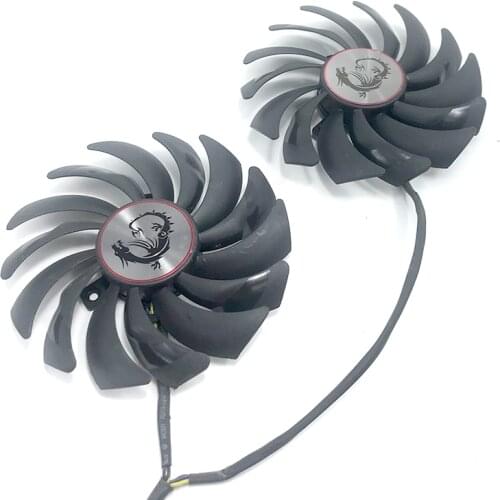2 pçs/lote 95 MM PLD10010S12HH 4Pin Cooler Substituição Do Ventilador Para MSI GTX 1060 1070 1080 TI RX 470 570 RX580 JOGOS X Pl