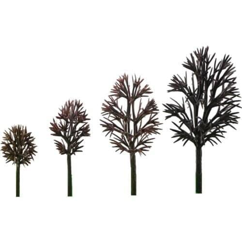 50Pcs 60mm Model Trees Train Scenery Landscape N Z Scale Plastic Architectural Model Supplies Building Kits Toys