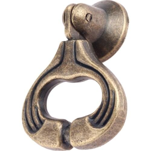 Antique Bronze Furniture Ring Pull Handles Vintage Cabinet Knobs and Handles Kitchen Drawer Cupboard Ring Pull Handles 46*37mm