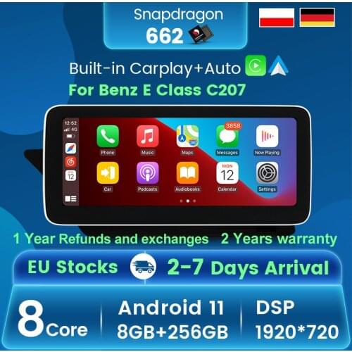 2021 NEW 128GB 1920*720 Android 10 Car Multimedia Player Navigation GPS For Mercedes Benz E Class W207 C207 A207 Two-Door Coupe