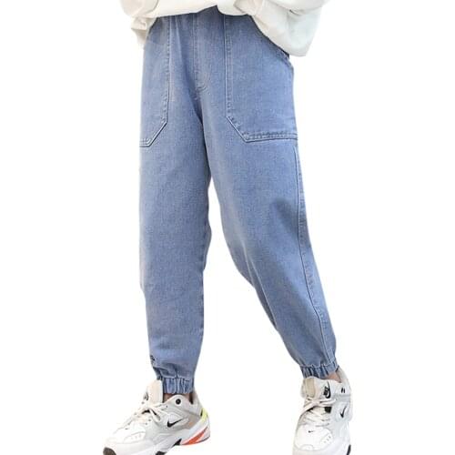 Jeans For Girls Solid Color Childrens Jeans Girl Spring Autumn Jeans Kid Casual Style Childrens Jeans Clothes 6 8 10 12 14