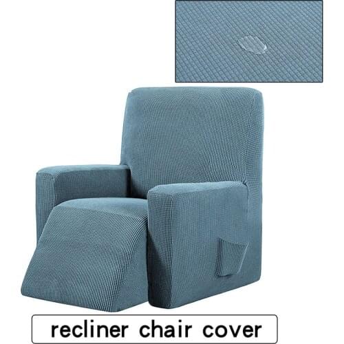 Elastic Recliner Chair Cover Stretch Arm Chair Cover Furniture Protector All- inclusive Waterproof Fleece Couch Cover Slipcovers