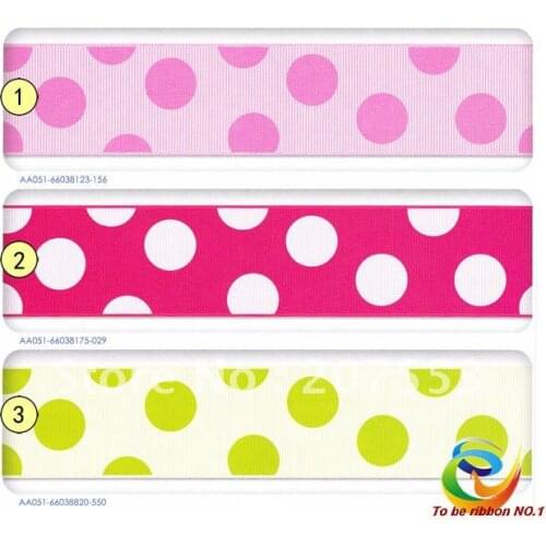 Brand New 1-1/2" Special Dots Grosgrain Ribbon WY-064-2 ~ 1 color Semicircle Free Shipping