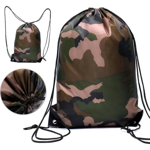 Camouflage Backpack Drawstring Gym Bag Travel Sport Outdoor Bag Lightweight YS-BUY