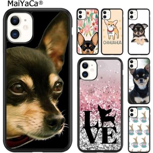 MaiYaCa Cute Chihuahua Puppy Dog Phone Case Cover For iPhone SE 6s 7 8 plus X XR XS 11 12 pro max Samsung Galaxy S8 S9 S10 shell