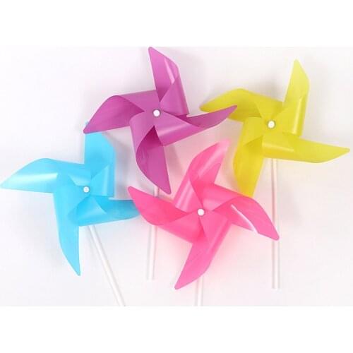 100pcs/lot XL size 29cm windmill with stick garden Yard Art decoration Random mixed color pinwheels toy DIY gift for kids