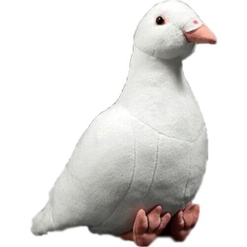 Cute white dove doll handmade works simulation animal series pigeon car interior decoration table decoration