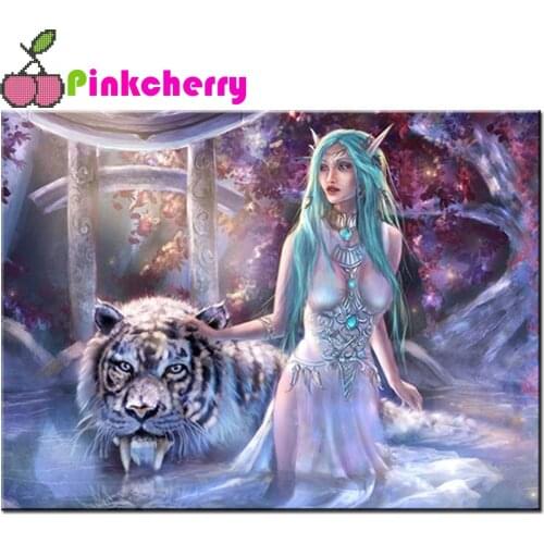 Cartoon Anime fairy 5D DIY diamond painting,full,square,round elf tiger diamond embroidery mosaic diamond stitch k1188