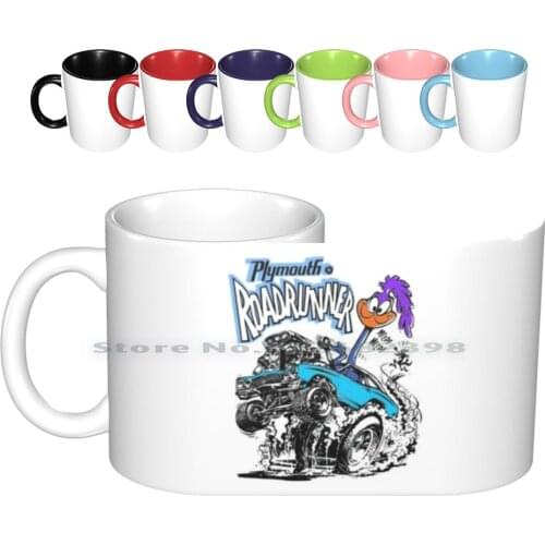 Odd Rods Plymouth Roadrunner-Teal Blue Ceramic Mugs Coffee Cups Milk Tea Mug Plymouth Mopar Hemi Retrostickersnz Retrostickers