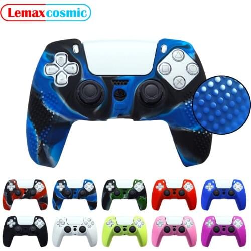 Anti-slip Studded Soft Silicone Console Joystick Gamepad Protection Case Cover For Sony Playstation DualSense Dualshock 5 PS5
