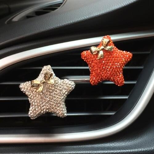 2021 New Car Decor Interior Bling Star Air Vent Clip Ornaments Car Smell Flavoring For Auto Freshener In Car Accessories Girls
