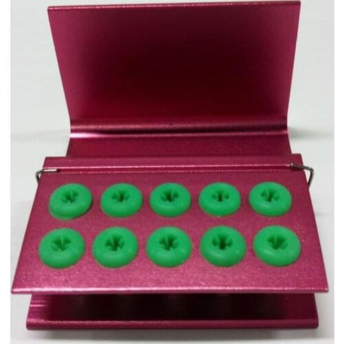 New Red 1Pc FG RA Bur Tips Disinfection Holder Block Sterilizer Covers 10 Holes