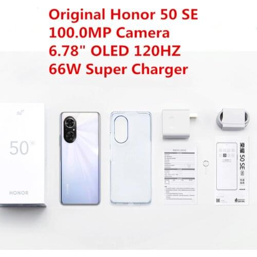New Honor 50 SE 5G Android Phone 66W Super Charger 100MP 4 Cameras 6.78" 120HZ Full Screen Dimensity 900 Octa Core 4000mAh